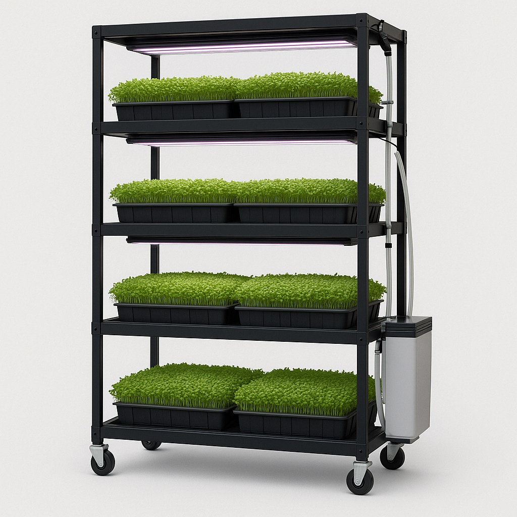 AeroRack 4-Tier Automated Microgreen System