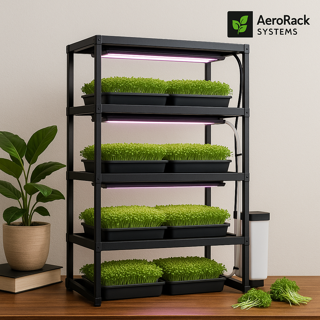 AeroRack 4-Tier Automated Microgreen System